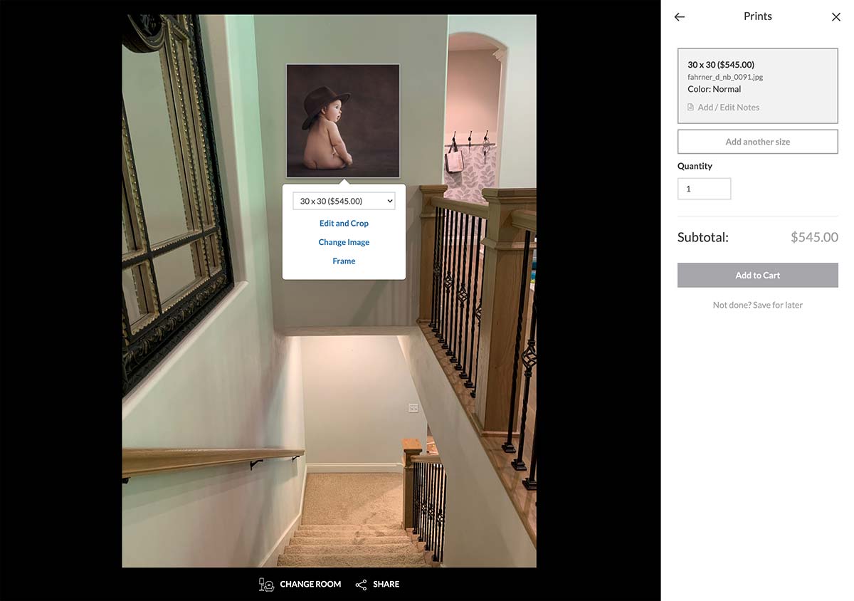 Using Room-Vu with images of the clients' own house